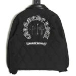 Chrome Hearts cross-stitched logo baseball jacket