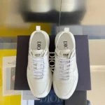 Dior B25 Runner Men's Leather Sneakers D-Pattern White - Image 4