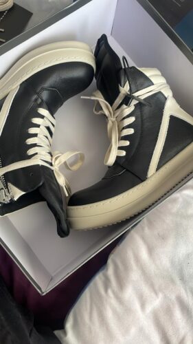 Rick Owens Geobasket sneakers - Black photo review