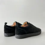 Christian Louboutin Black Louis Junior Spikes Leather Sneakers - Image 5