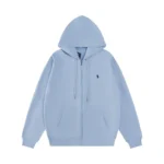 Polo Ralph Lauren Double-Knit Full-Zip Hoodie Blue