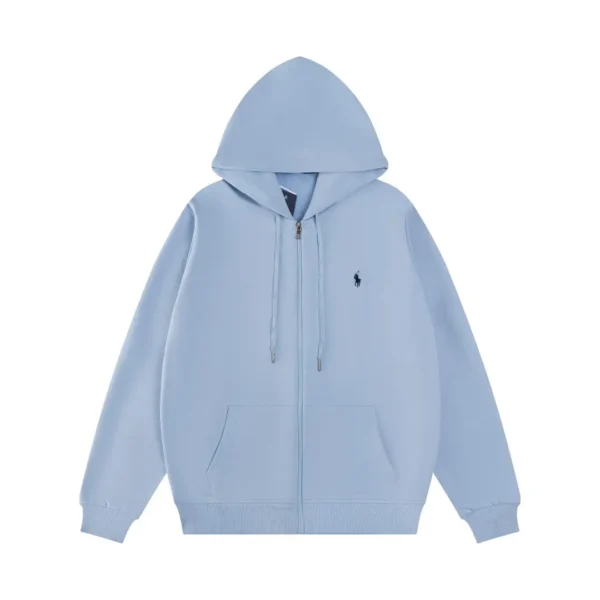 Polo Ralph Lauren Double-Knit Full-Zip Hoodie Blue