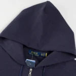 Polo Ralph Lauren Double-Knit Full-Zip Hoodie Navy Blue - Image 12