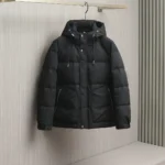 Burberry Down Jacket Black B-shield Logo