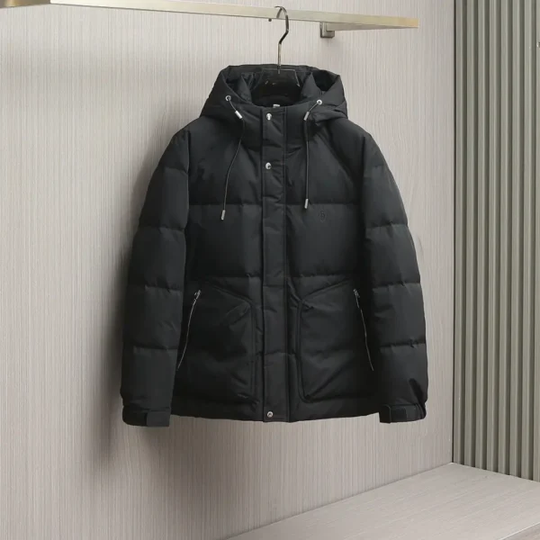 Burberry Down Jacket Black B-shield Logo
