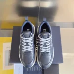 Dior B25 Runner Men's Leather Sneakers D-Pattern Navy - Image 8