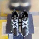 Dior B25 Runner Men's Leather Sneakers D-Pattern Black&Green - Image 5