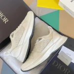 Dior B25 Runner Men's Leather Sneakers D-Pattern White - Image 2