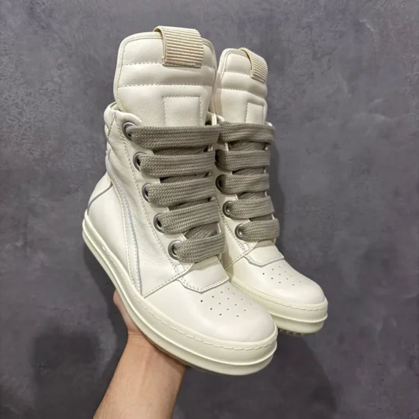 Rick Owens Lido Geobasket Jumbo Laced Milk