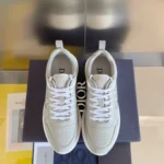 Dior B25 Runner Men's Leather Sneakers D-Pattern Grey - Image 7