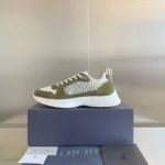 Dior B25 Runner Men's Suede Sneakers D Pattern Olive Green - Image 7
