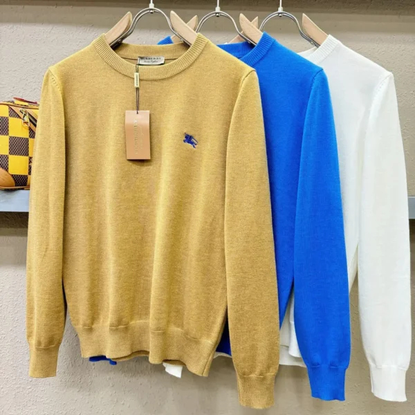 Burberry 2025 wool sweater Yellow/White/Blue