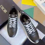 Dior B25 Runner Men's Leather Sneakers D-Pattern Black&Green - Image 4