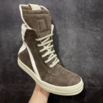 RICK OWENS - Geobasket lace-up suede high-top - Image 9