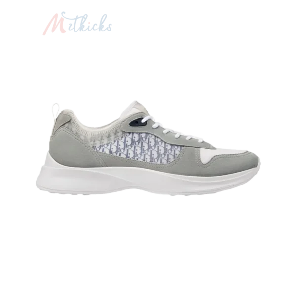 Dior B25 Runner Men's Sneakers D-Pattern Grey&White
