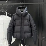 MONCLER Men's Grenoble Cherferie Ski Down Short Puffer Jacket Black