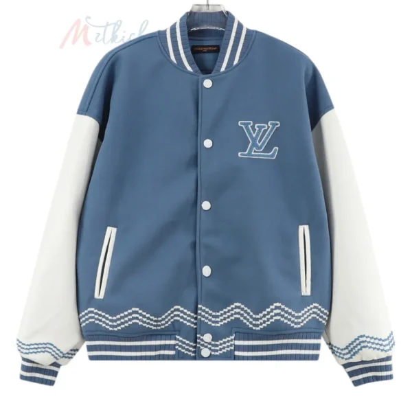 Louis Vuitton Leather Mix Monogram Varsity Jacket