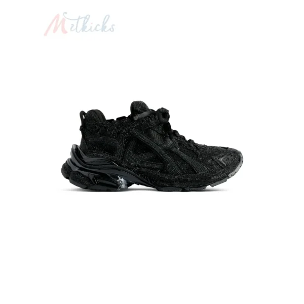 Balenciaga Runner Sneakers Rhinestones Black