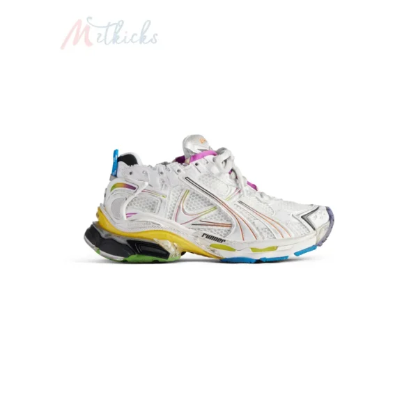 B*lenciaga Runner sneaker white/multicolor