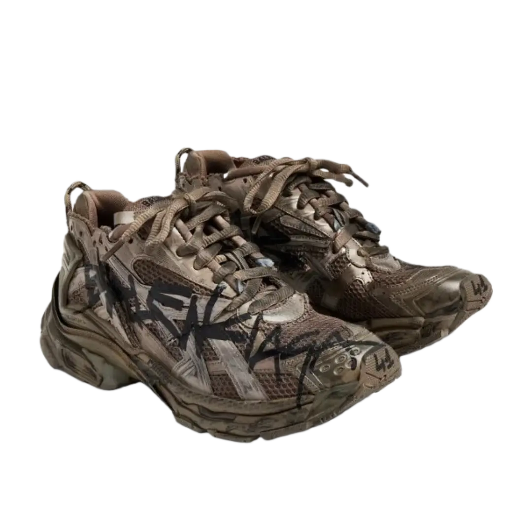 B73238A8-1BBF-468F-BC44-A7D33A3990DA B*lenciaga Runner distressed worn-out aesthetic graffiti-style print - Image 1
