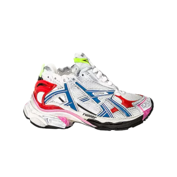 B*lenciaga Runner sneaker  "White Red Blue Pink"