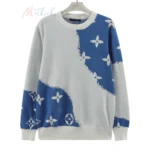 Louis Vuitton sweater blue&white monogram pattern