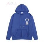 AMI Graphic Print Crew Neck Hoodie Hoodies Blue