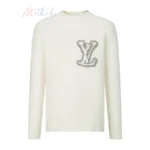 Lo*is Vutton SS25 Intarsia Crewneck in Milk White sweater