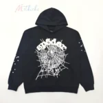 Sp5der Logo Hoodie Black White 1:1 TOP QUALITY