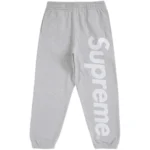 Supreme Satin Applique Sweatpant FW24 Heather Grey