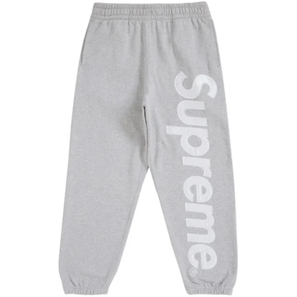 Supreme Satin Applique Sweatpant FW24 Heather Grey