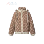 LV Monogram Fleece Hooded Jacket