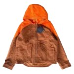 Louis Vuitton Orange lumberjack embossed full-print denim