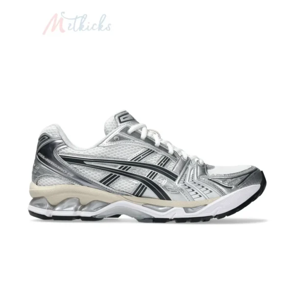ASICS Gel-Kayano 14 in a white and silver