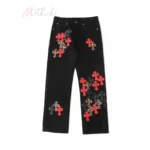 Chrome Hearts jeans BLACK RED
