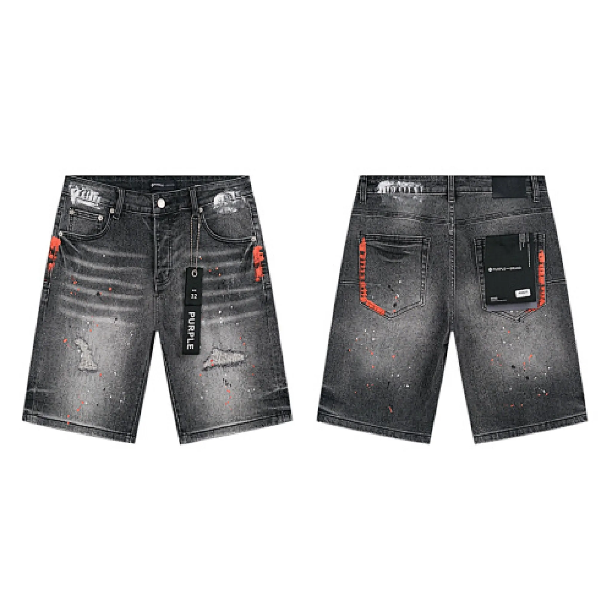 Purple Brand Denim Shorts PU521# - Image 1