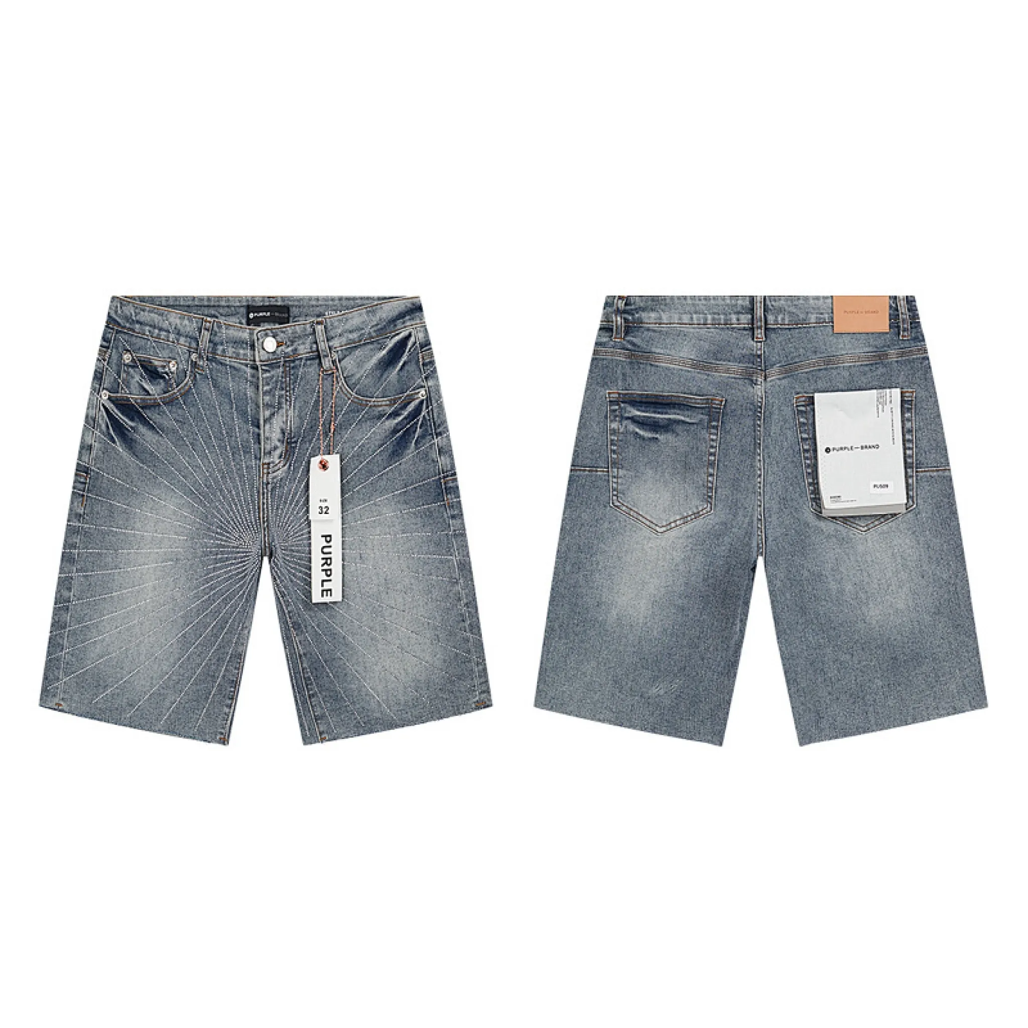 Purple Brand Denim Shorts PU509# - Image 1