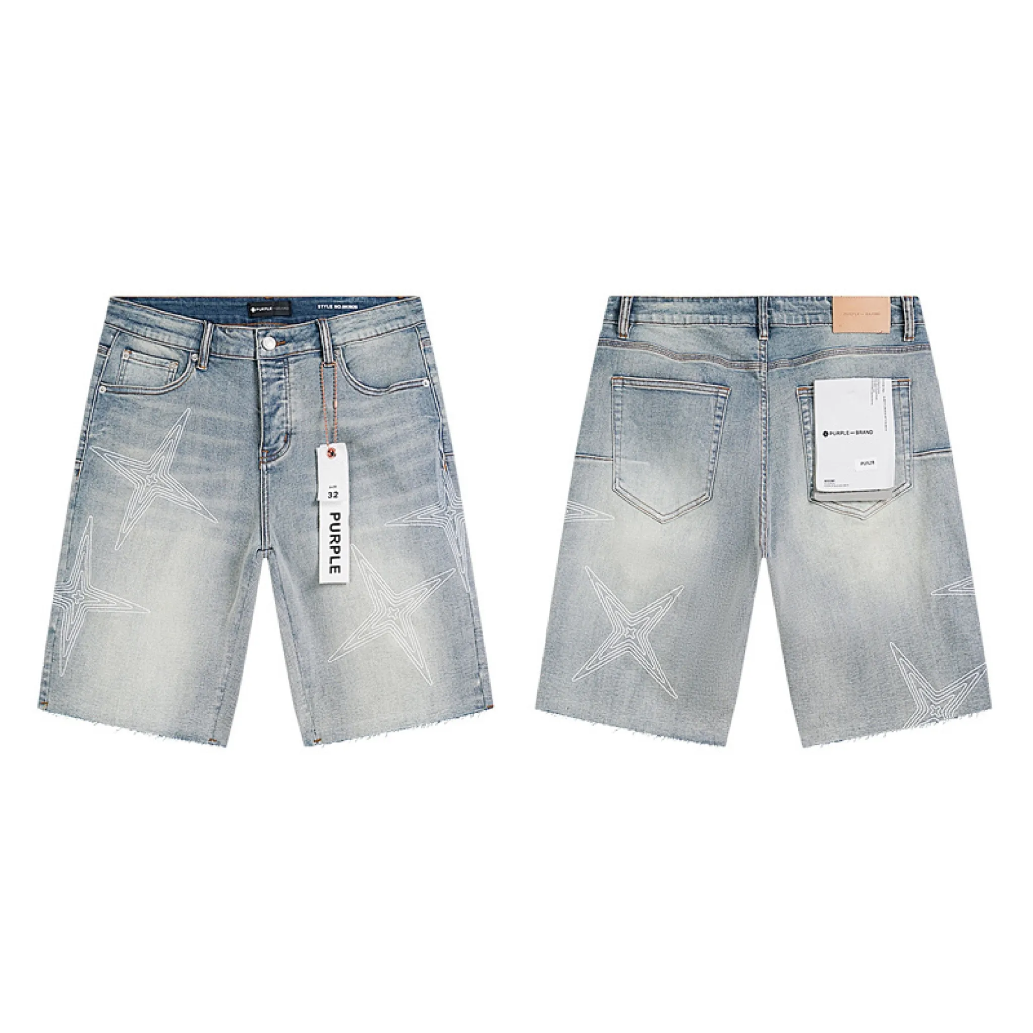 Purple Brand Denim Shorts PU528# - Image 1