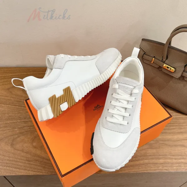 H*rmès Paris Bouncing Sneaker Osmium White