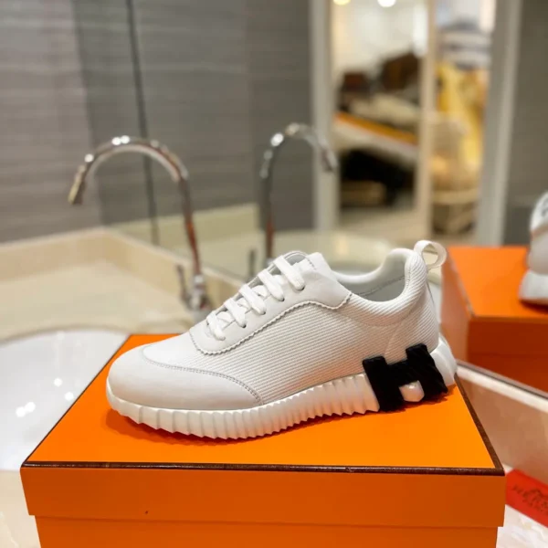 H*rmès Paris Bouncing Sneaker Osmium White