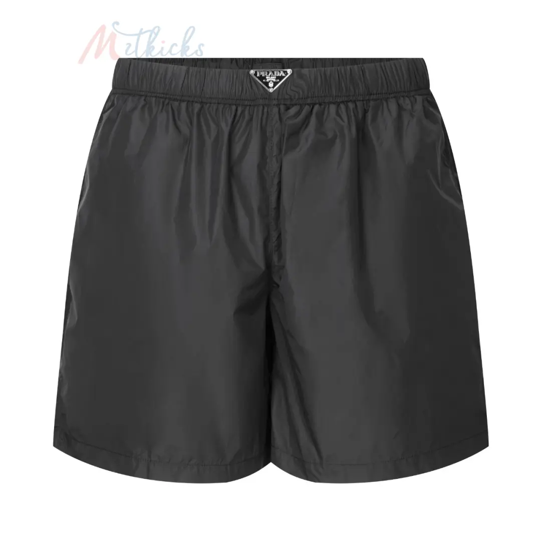 IMG_2821 Pr*da Triangle Interlock Swim Shorts - Image 1