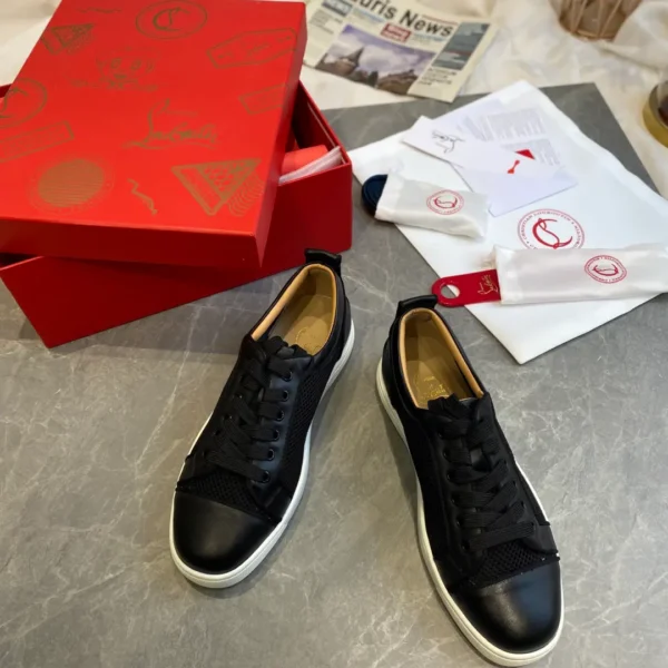 Christian Louboutin Louis Junior black mesh