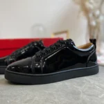 Christian Louboutin Louis Junior Orlato flat black patent leather - Image 8