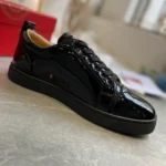 Christian Louboutin Louis Junior Orlato flat black patent leather - Image 7
