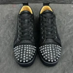 Christian Louboutin Louis Junior Spikes Orlato black glitter - Image 9