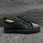 Christian Louboutin Louis Junior Spikes Orlato black glitter - Image 6