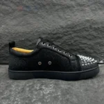 Christian Louboutin Louis Junior Spikes Orlato black glitter - Image 3