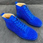 Christian Louboutin Louis Flat Suede Spikes sneakers electric blue - Image 2