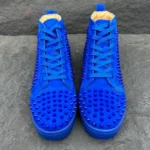 Christian Louboutin Louis Flat Suede Spikes sneakers electric blue - Image 7