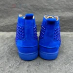 Christian Louboutin Louis Flat Suede Spikes sneakers electric blue - Image 4